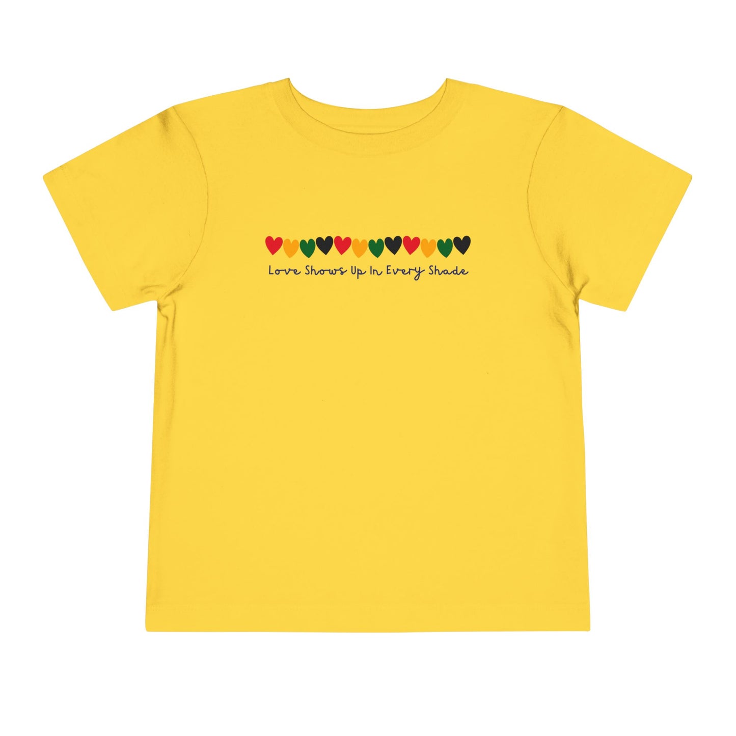 Toddler Love in Every Shade Tee – Inclusive Heart Shirt for Little Ones