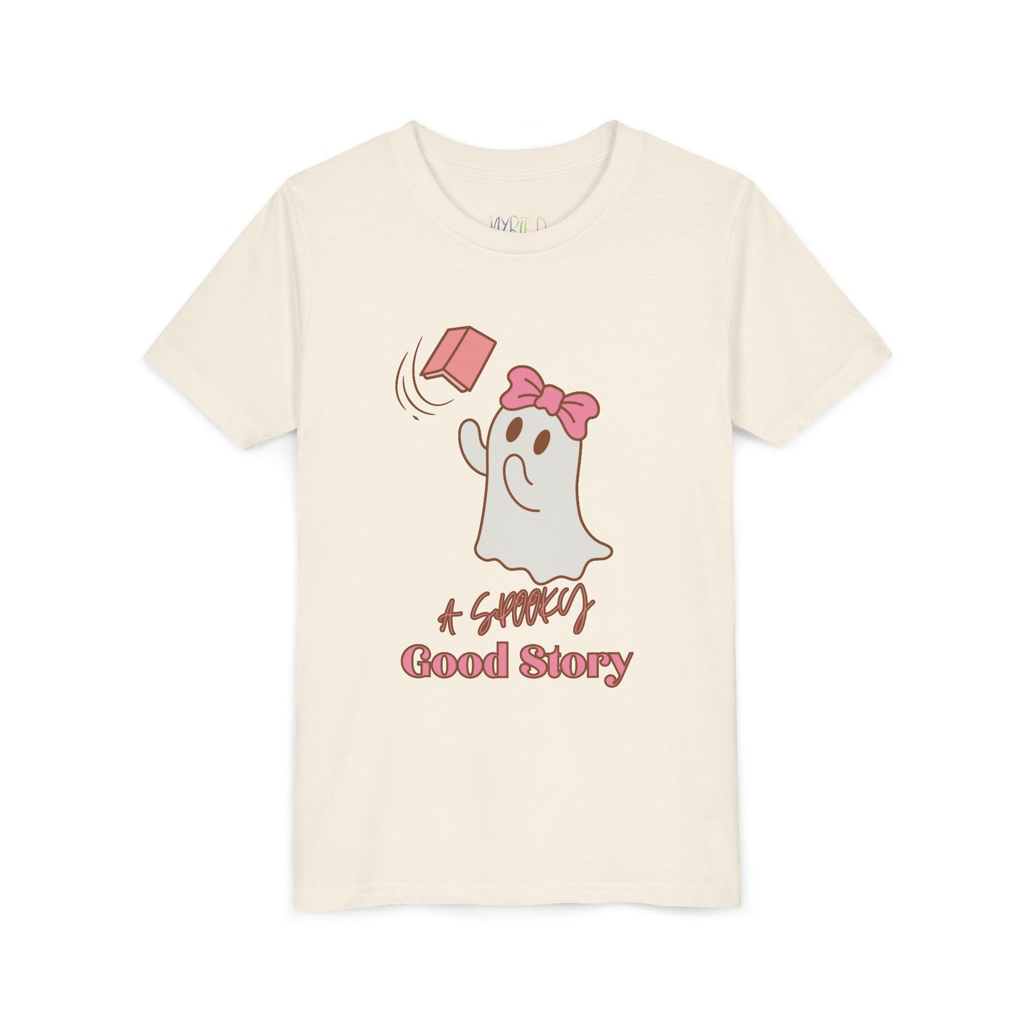 Youth A Spooky Good Story Tee – Cute Halloween Ghost Reading Shirt