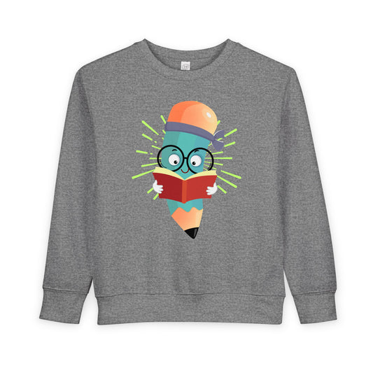 Toddler Book Smart Pencil Sweatshirt – Creative Learning Crewneck for Little Readers