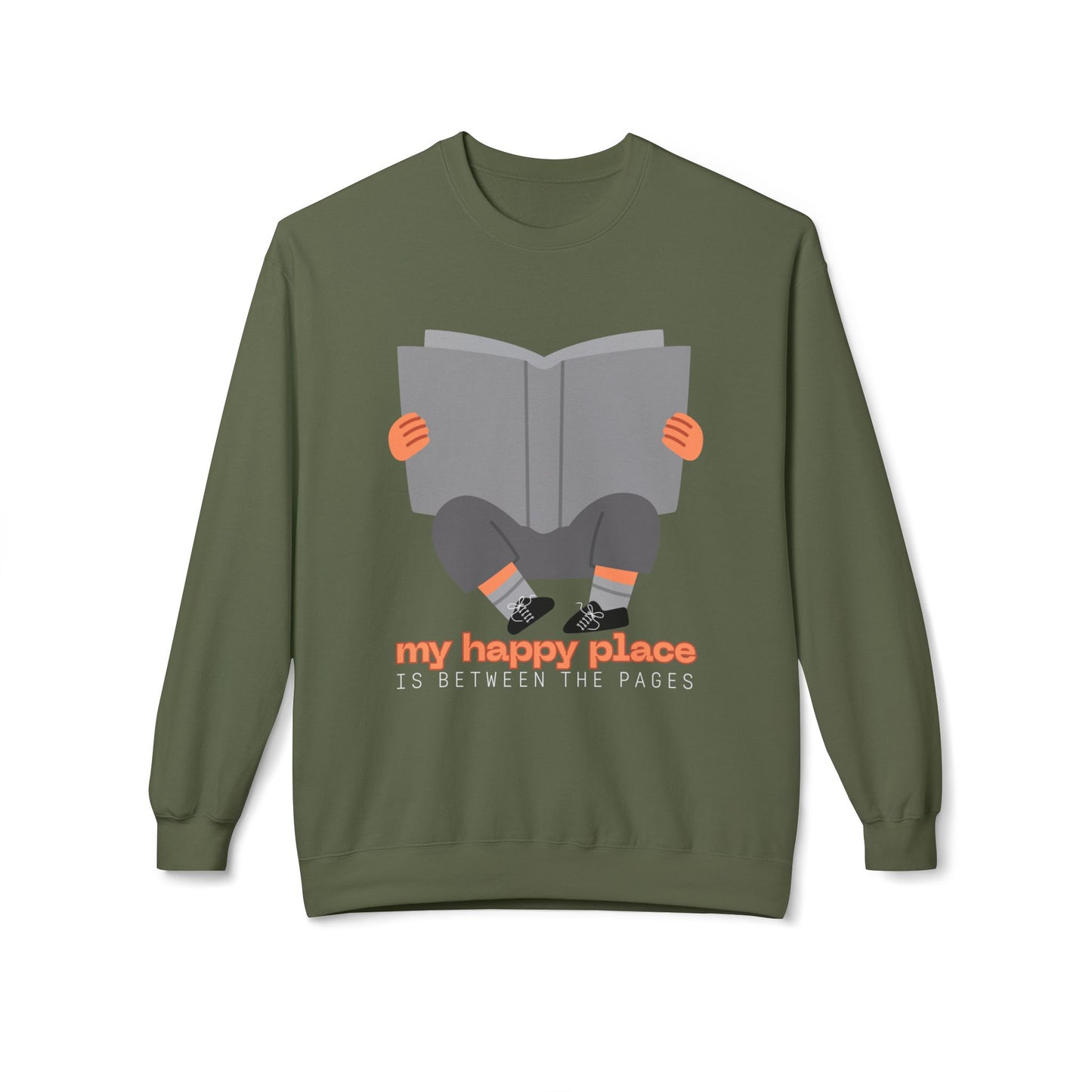 Teen/Adult Unisex My Happy Place Is Between the Pages Sweatshirt