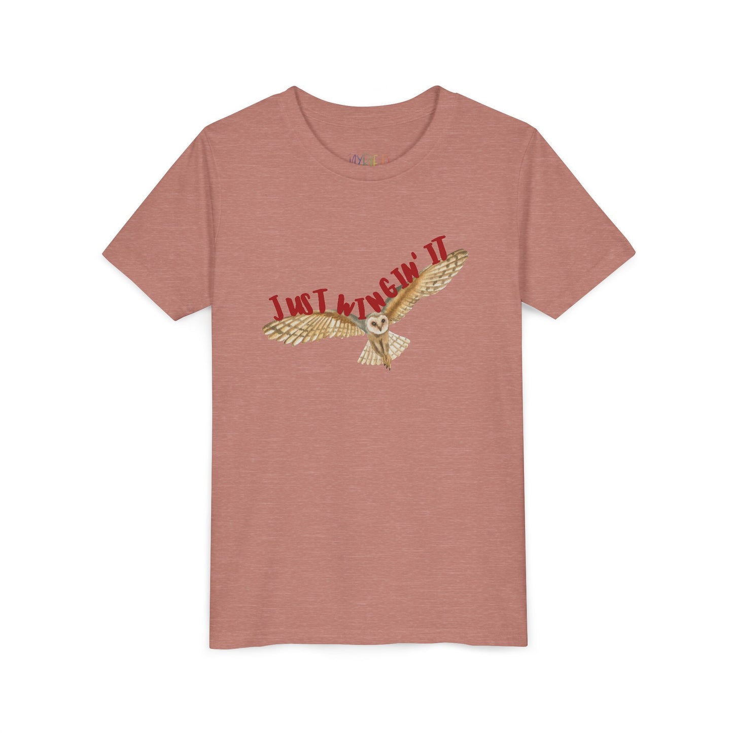 Youth Just Wingin’ It T-Shirt – Funny Owl Shirt for Free-Spirited Kids Who Go With the Flow