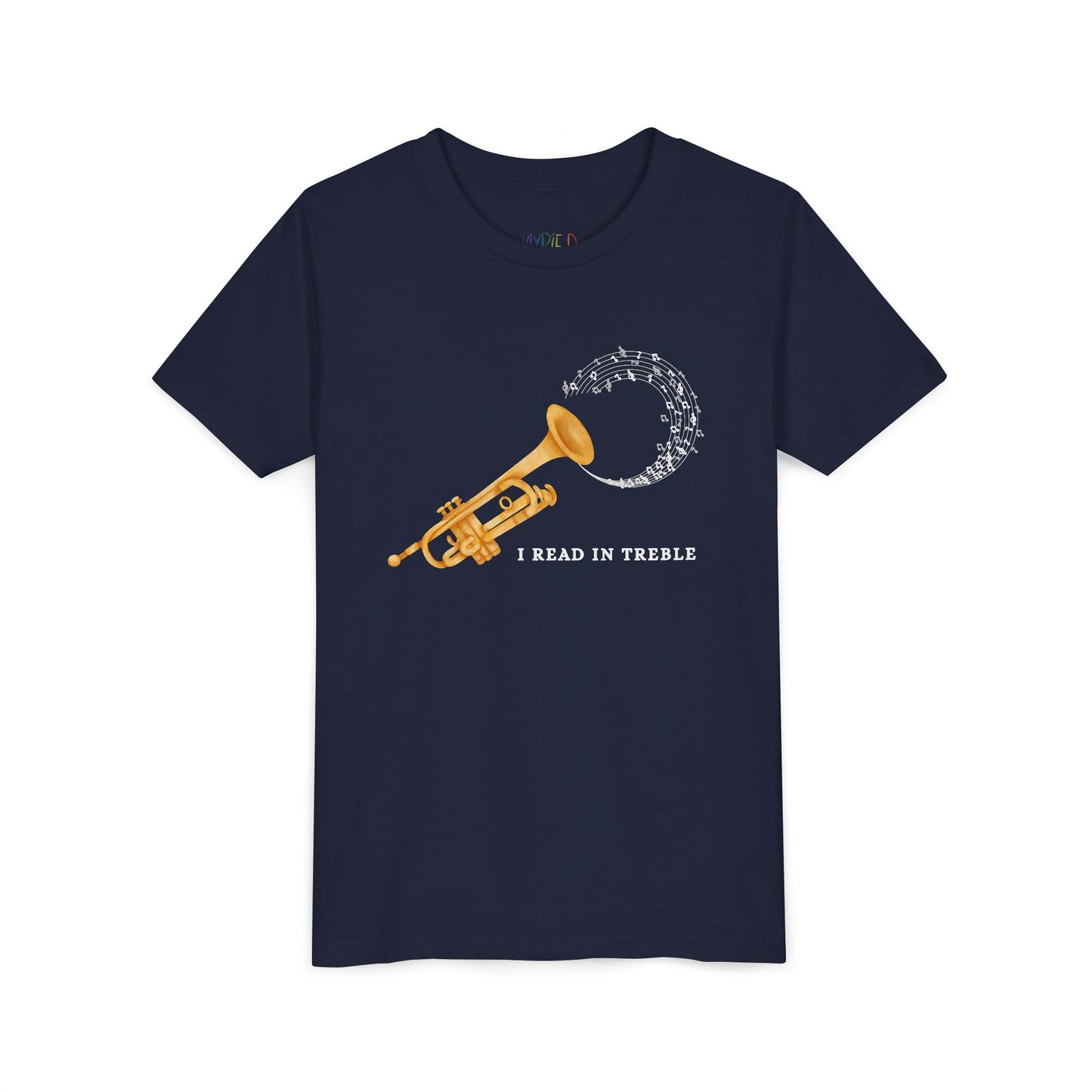 Youth I Read in Treble Tee – Musical Pun Shirt for Bookish Band Kids