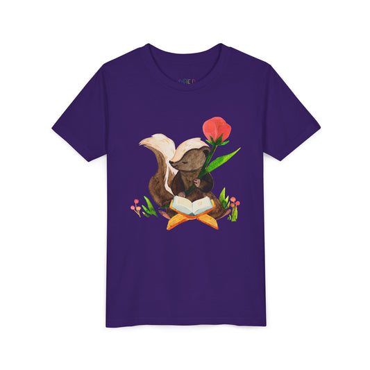 Youth Stop and Read the Stories Tee – Sweet Skunk Shirt for Gentle Bookworms