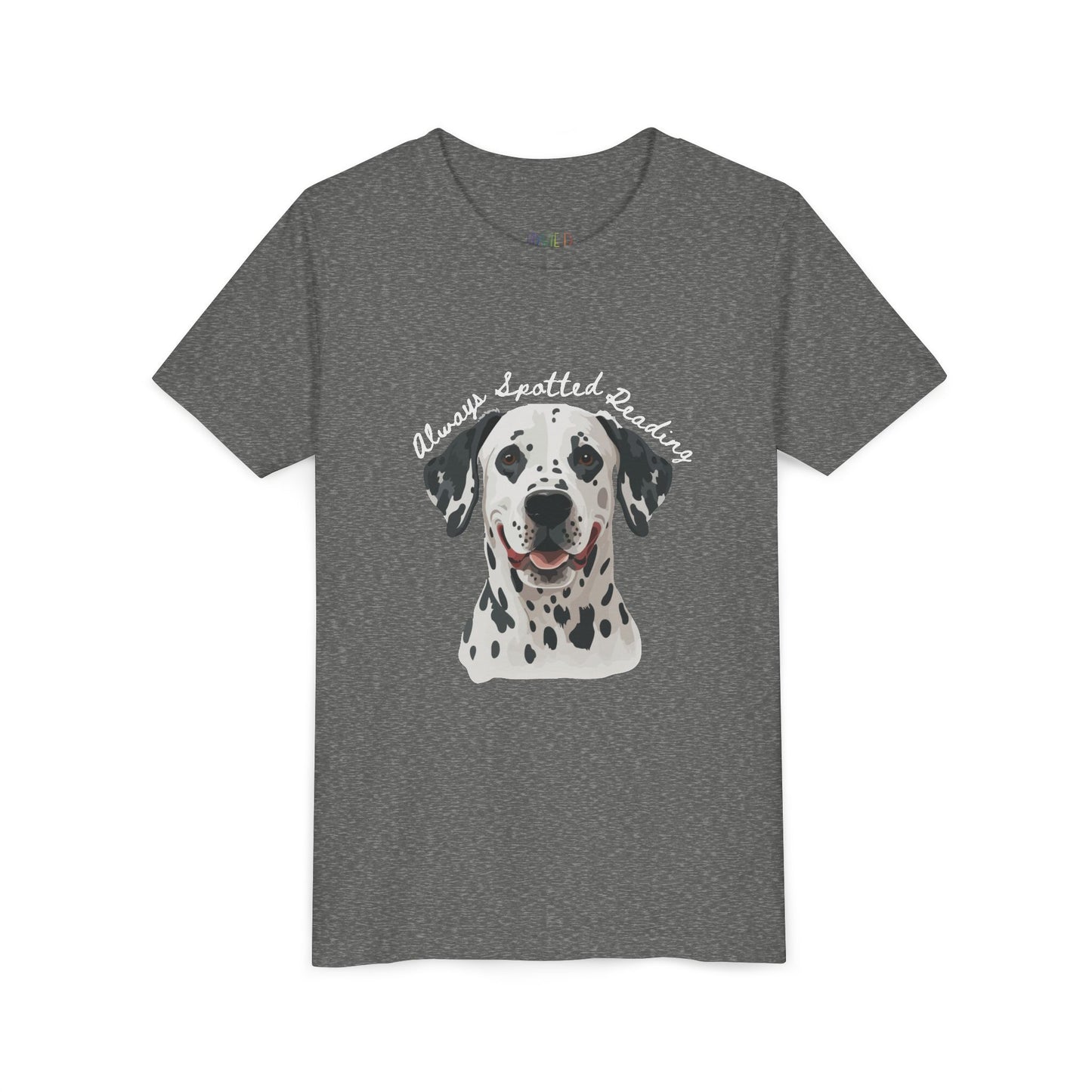Youth Always Spotted Reading T-Shirt – A Paws-itively Bookish Look