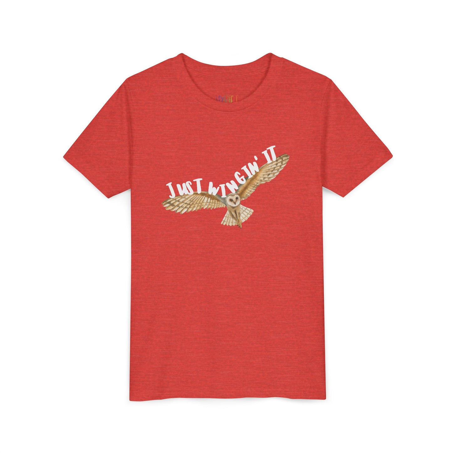 Youth Just Wingin’ It T-Shirt – Funny Owl Shirt for Free-Spirited Kids Who Go With the Flow