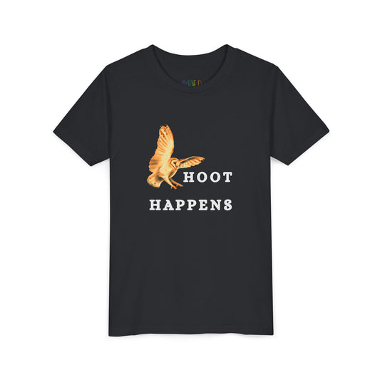 Youth Hoot Happens T-Shirt – Funny Barn Owl Tee for Animal-Loving Kids