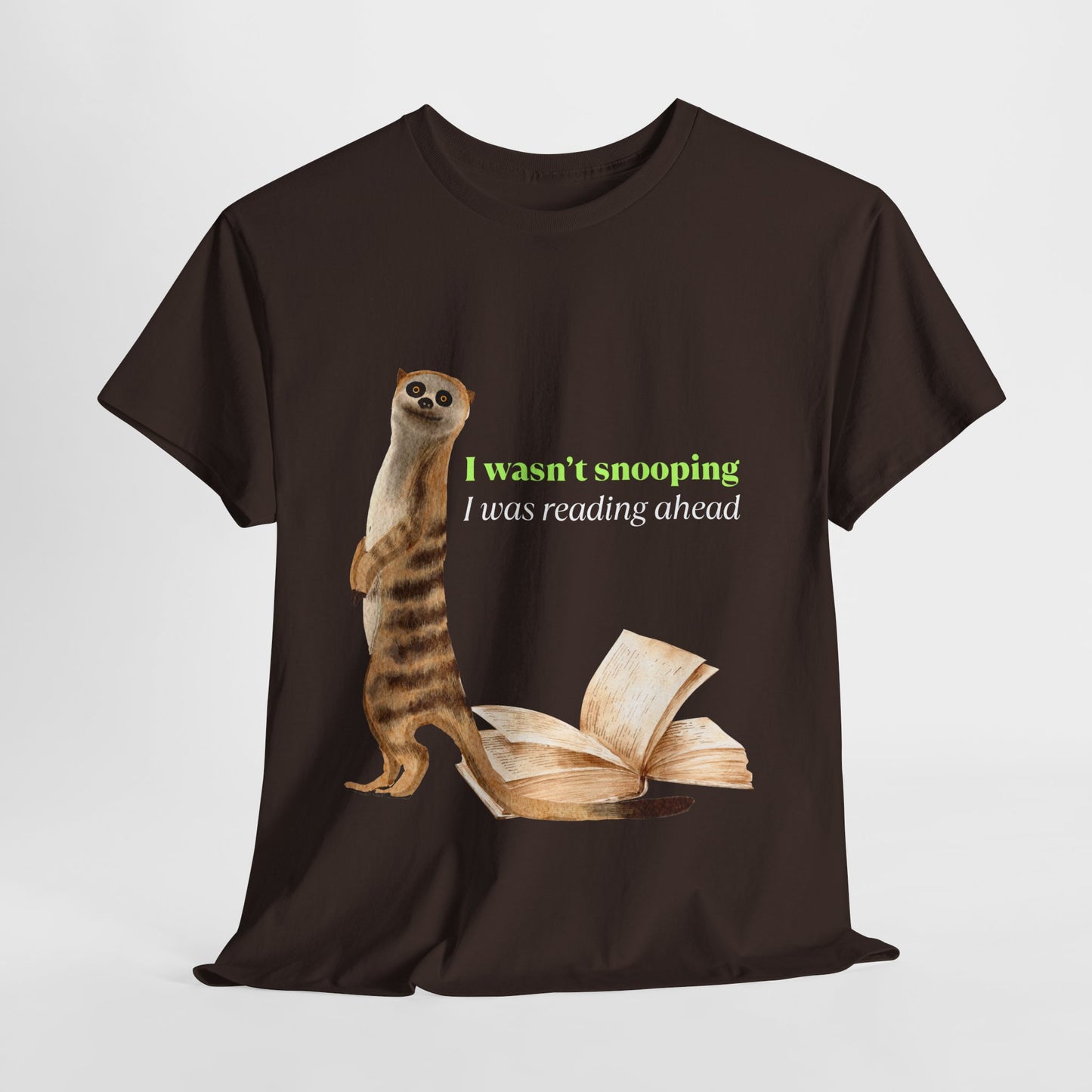 Teen/Adult Unisex Sneaky Reader Tee – For Curious Minds & Page Peekers