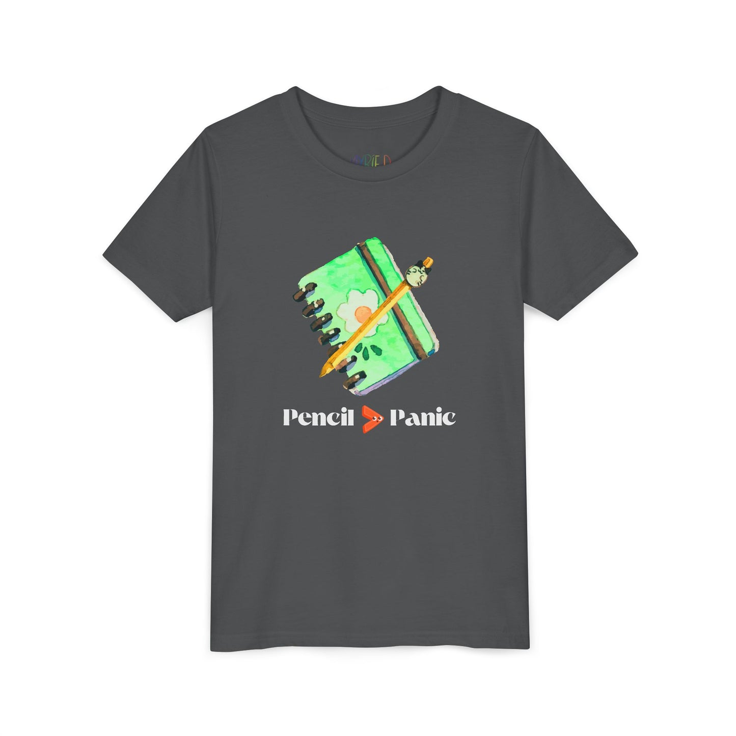 Youth Pencil Beats Panic Tee – Empower Young Writers with Confidence & Creativity