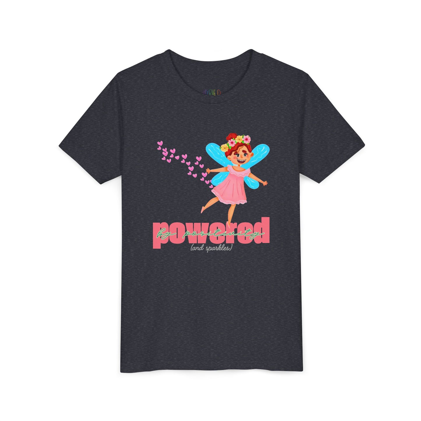 Youth Powered by Positivity (and Sparkles) Tee – Glow Up, Lift Up