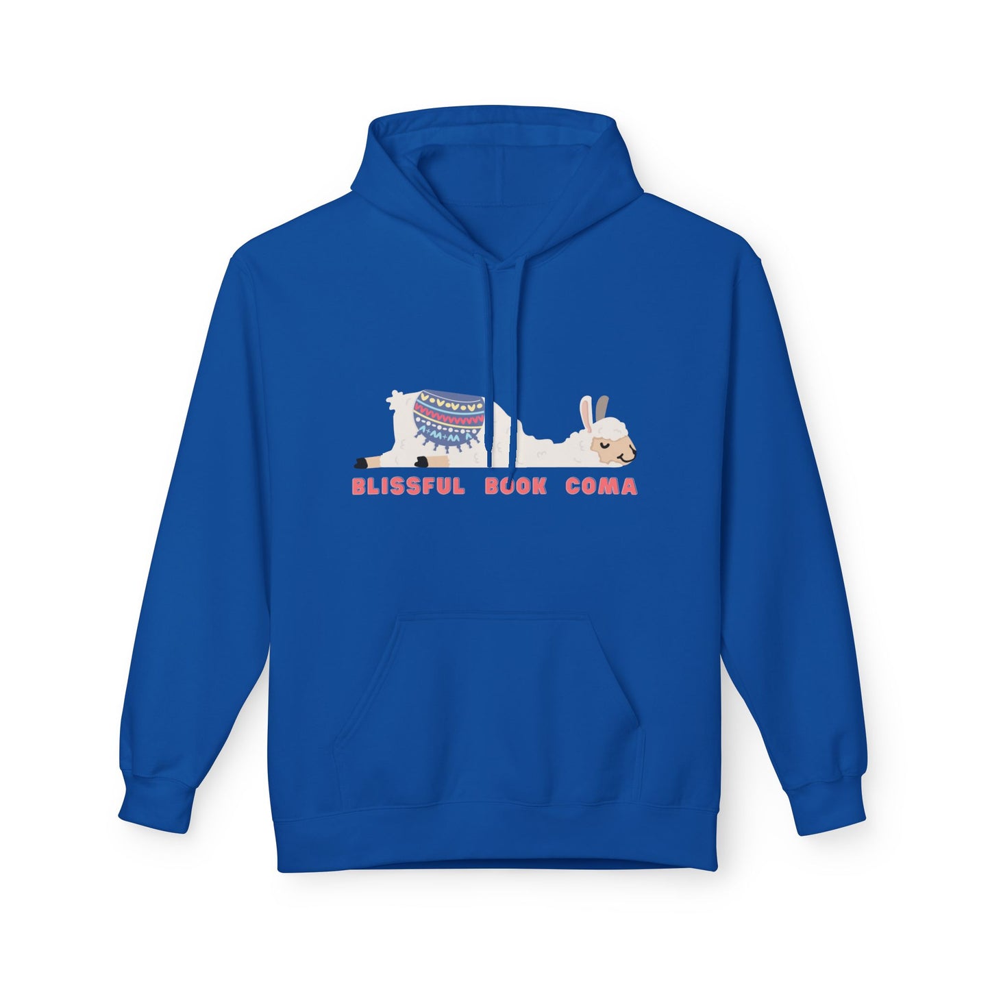 Teen/Adult Unisex Blissful Book Coma Llama Hoodie
