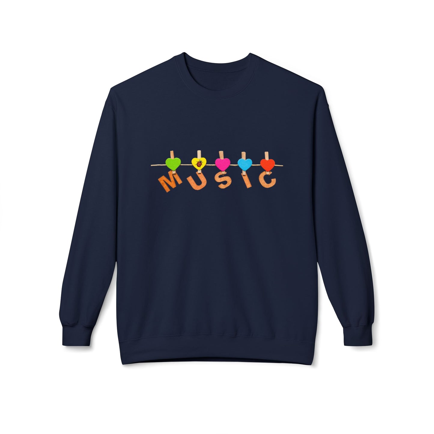 Teen/Adult Unisex Colorful Heartstring Music Sweatshirt