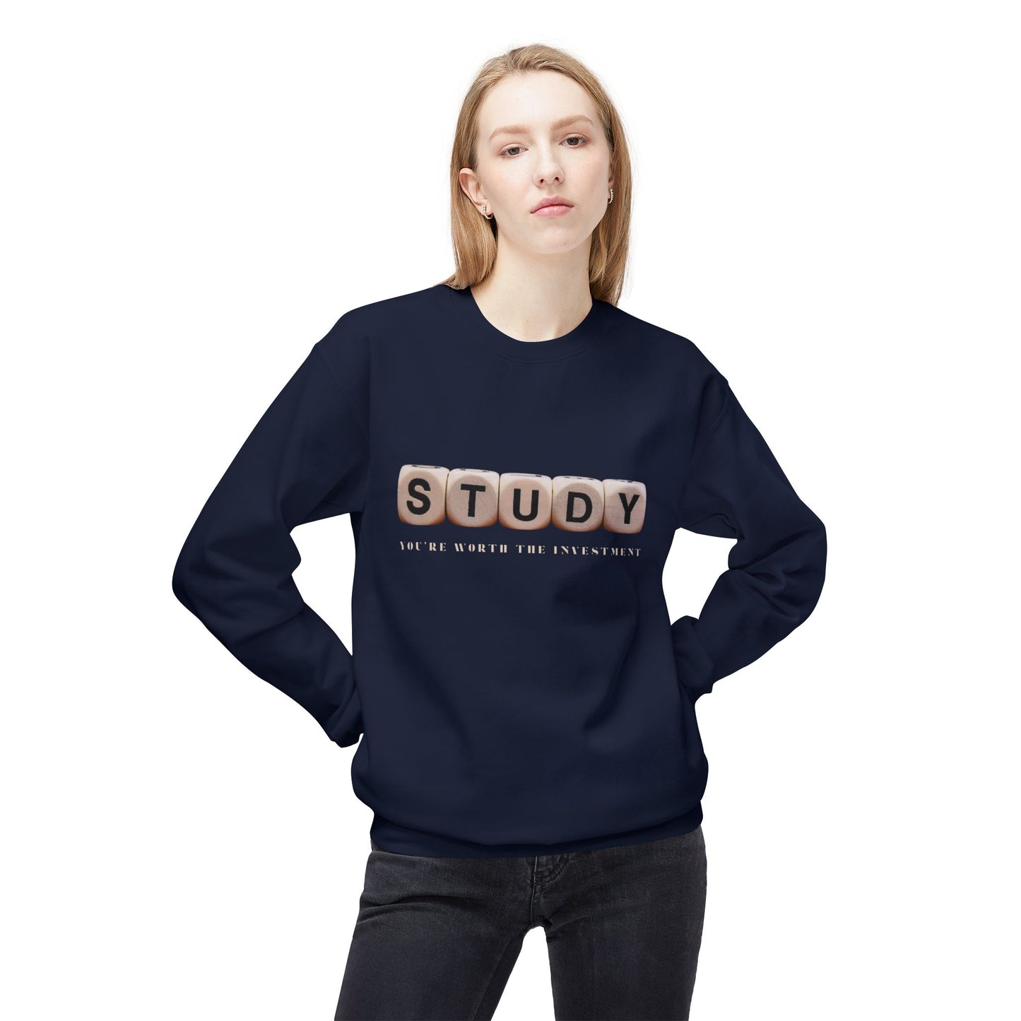 Teen/Adult Unisex STUDY You’re Worth the Investment Crewneck Sweatshirt