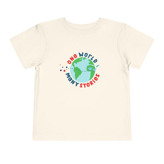 Toddler One World Many Stories Tee – Global Reading & Diversity Shirt