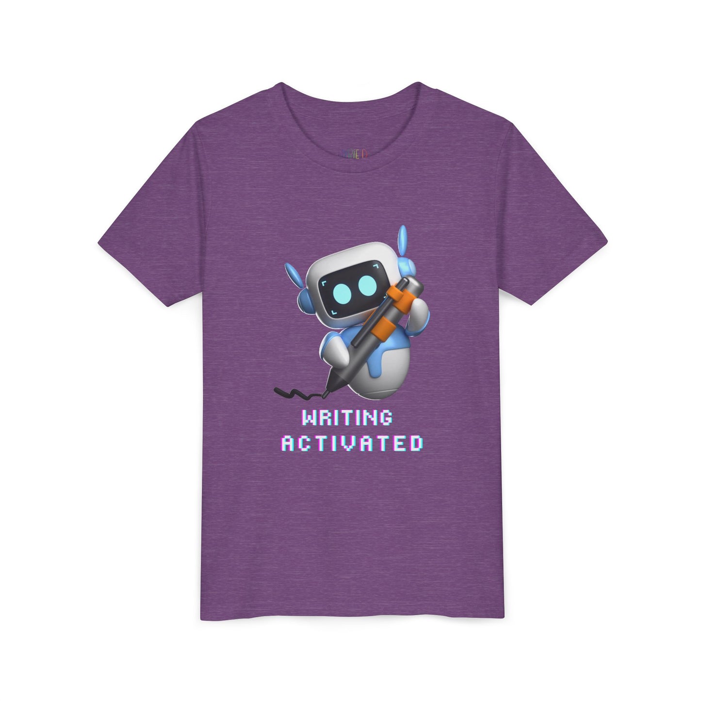 Youth Writing Activated Tee – Robot-Inspired Shirt for Creative Kids, For young writers ready to power up their pens!