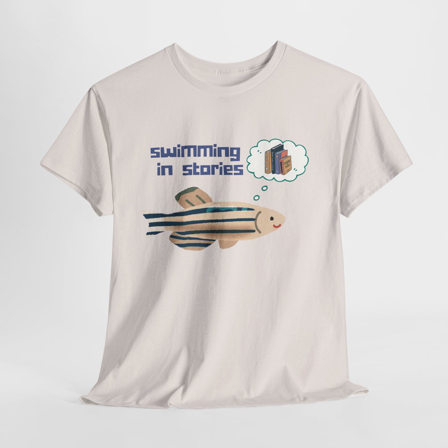 Teen/Adult Unisex Swimming in Stories Tee – For Readers Who Dive Deep Into Books