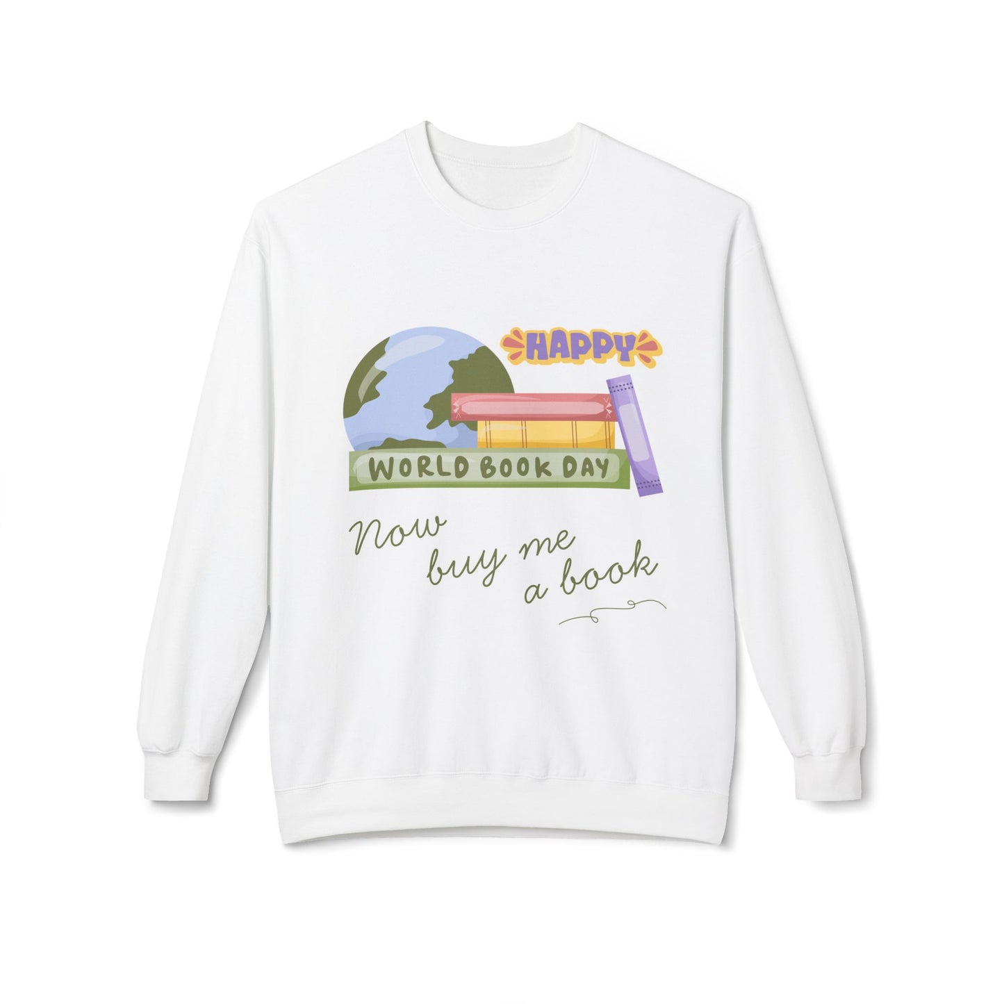 Teen/Adult Unisex Happy World Book Day Sweatshirt