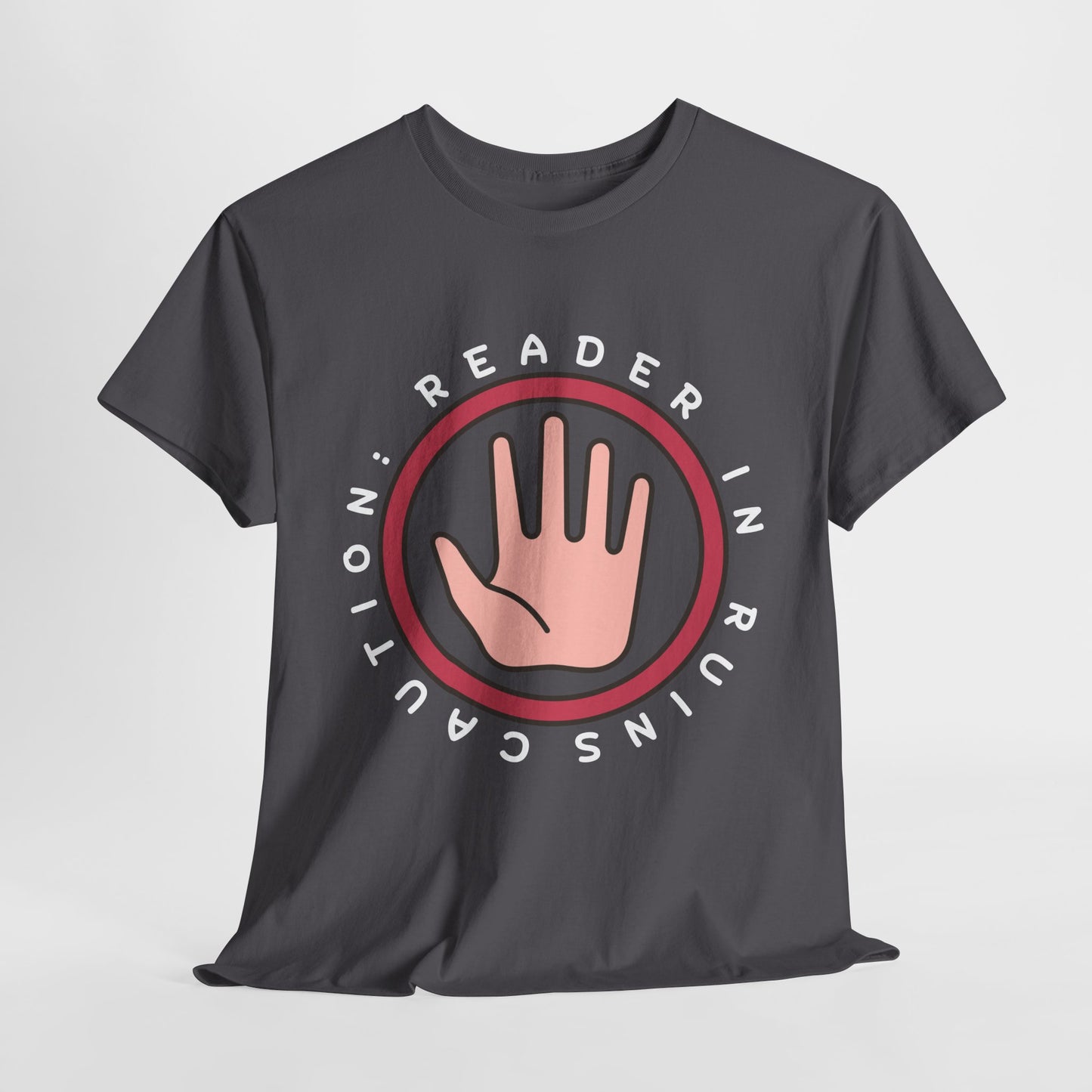 Teen/Adult Unisex Tee – Caution: Reader in Ruins