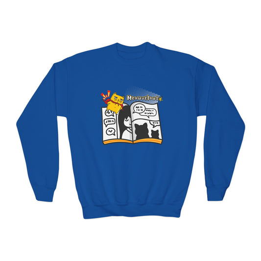 Youth Meowvelous Sweatshirt – Super Cat, Super Stories!