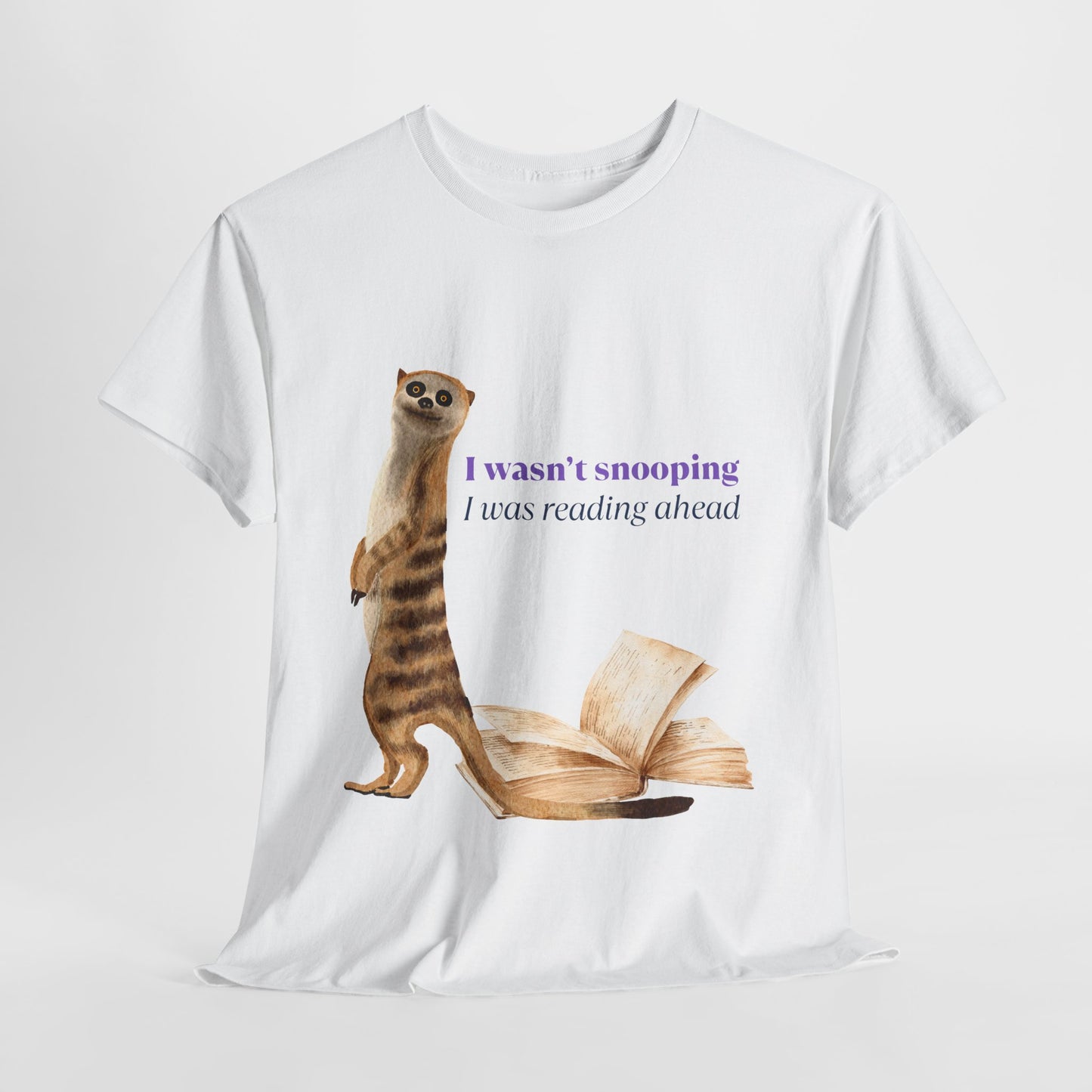 Teen/Adult Unisex Sneaky Reader Tee – For Curious Minds & Page Peekers