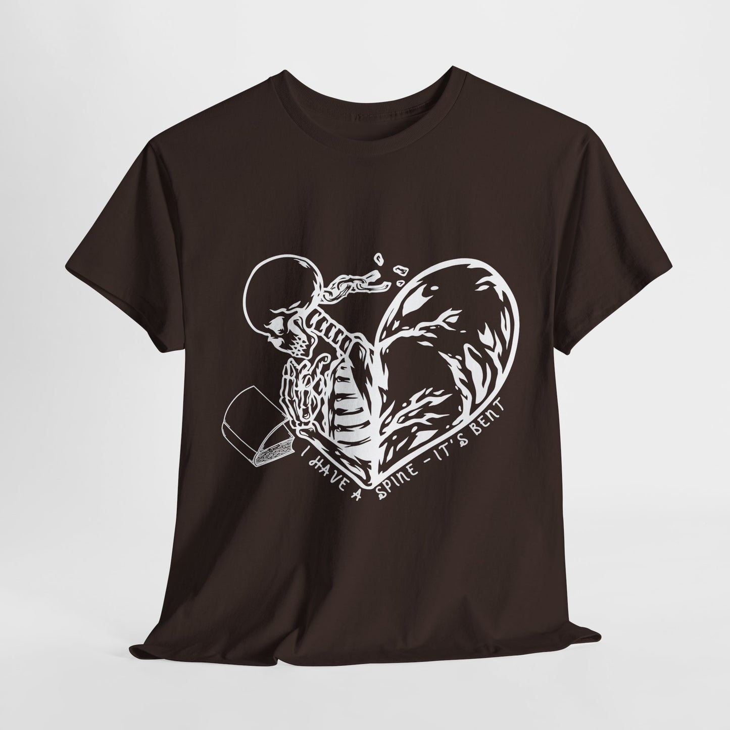 Teen/Adult Unisex Skeleton Heart T-Shirt – “I Have a Bone to Pick” Gothic Graphic Tee