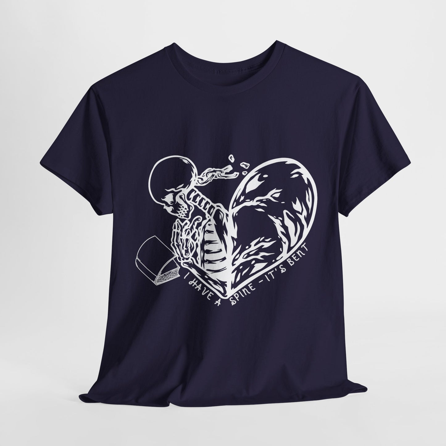 Teen/Adult Unisex Skeleton Heart T-Shirt – “I Have a Bone to Pick” Gothic Graphic Tee