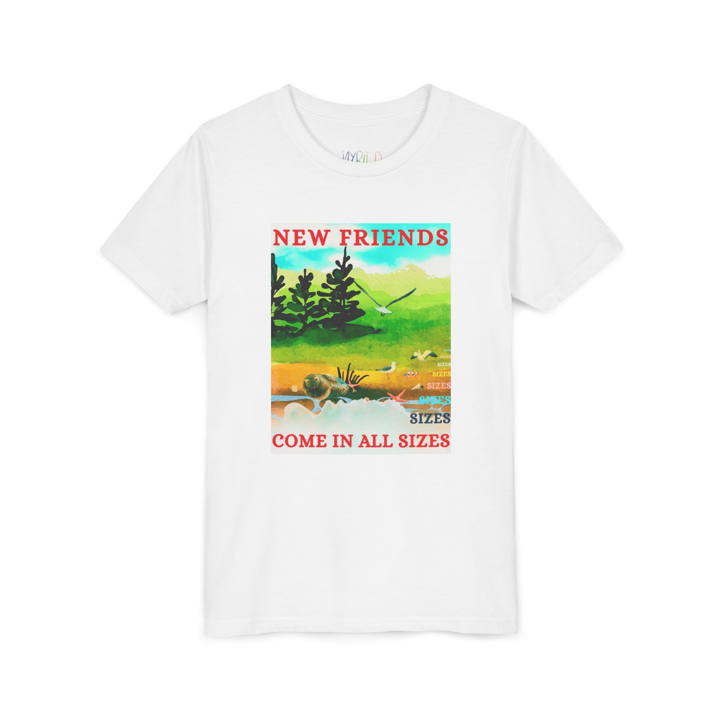 Youth New Friends Come in All Sizes Tee – Inclusive Adventure Shirt, Nature-Inspired Apparel for Curious Kids
