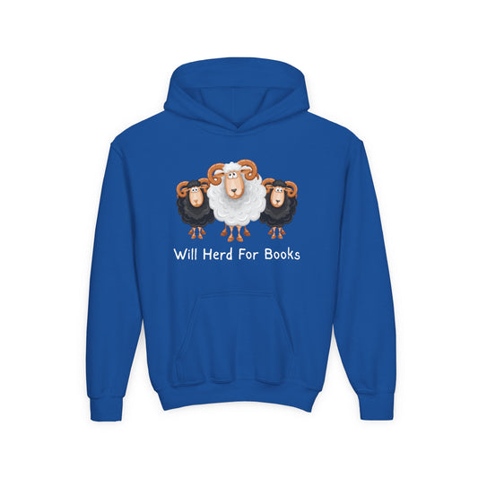 Youth Will Herd for Books Hoodie – A Woolly Funny Read-Inspired Design