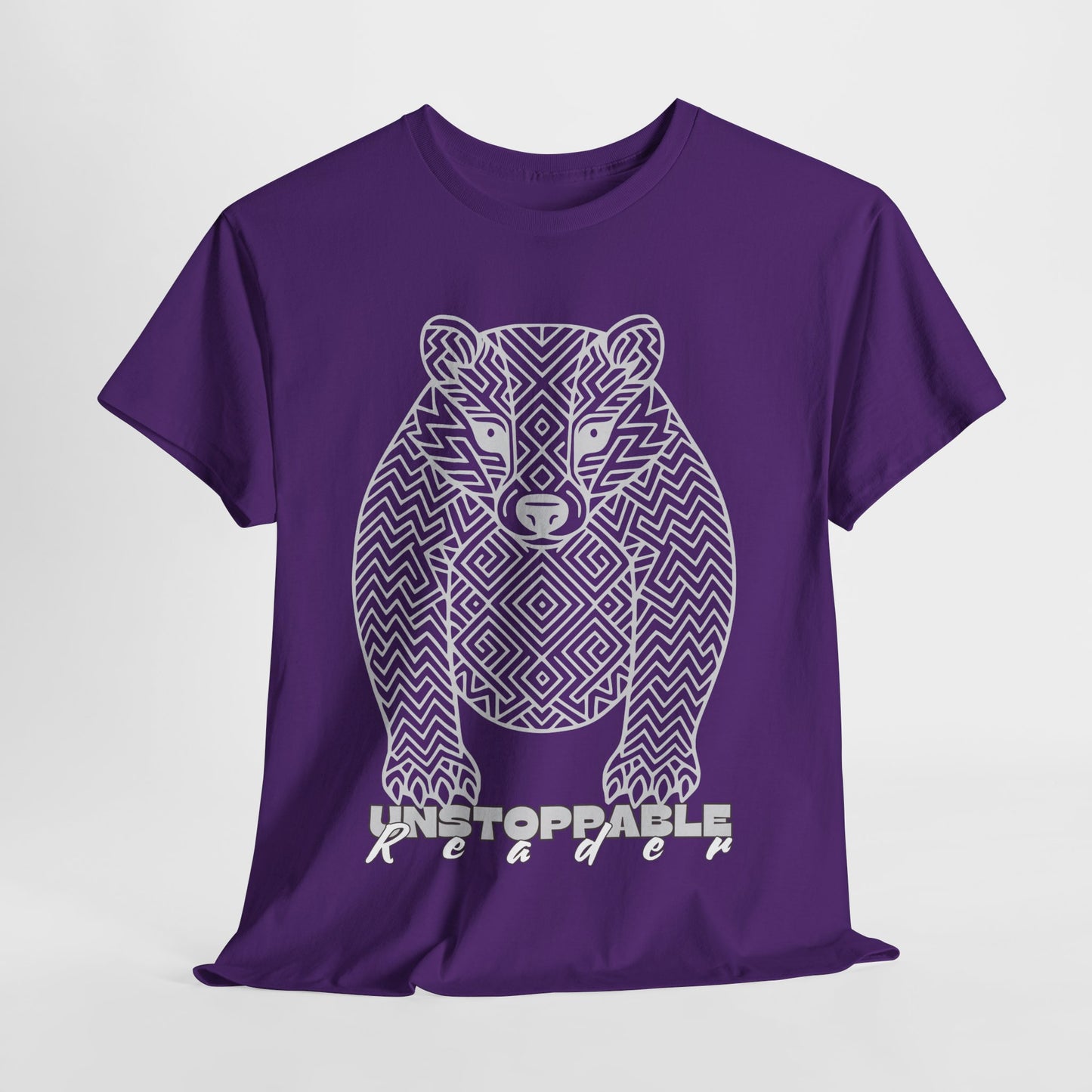 Teen/Adult Unisex – Unstoppable Reader Honey Badger Tee – Fierce Gift for Relentless Bookworms