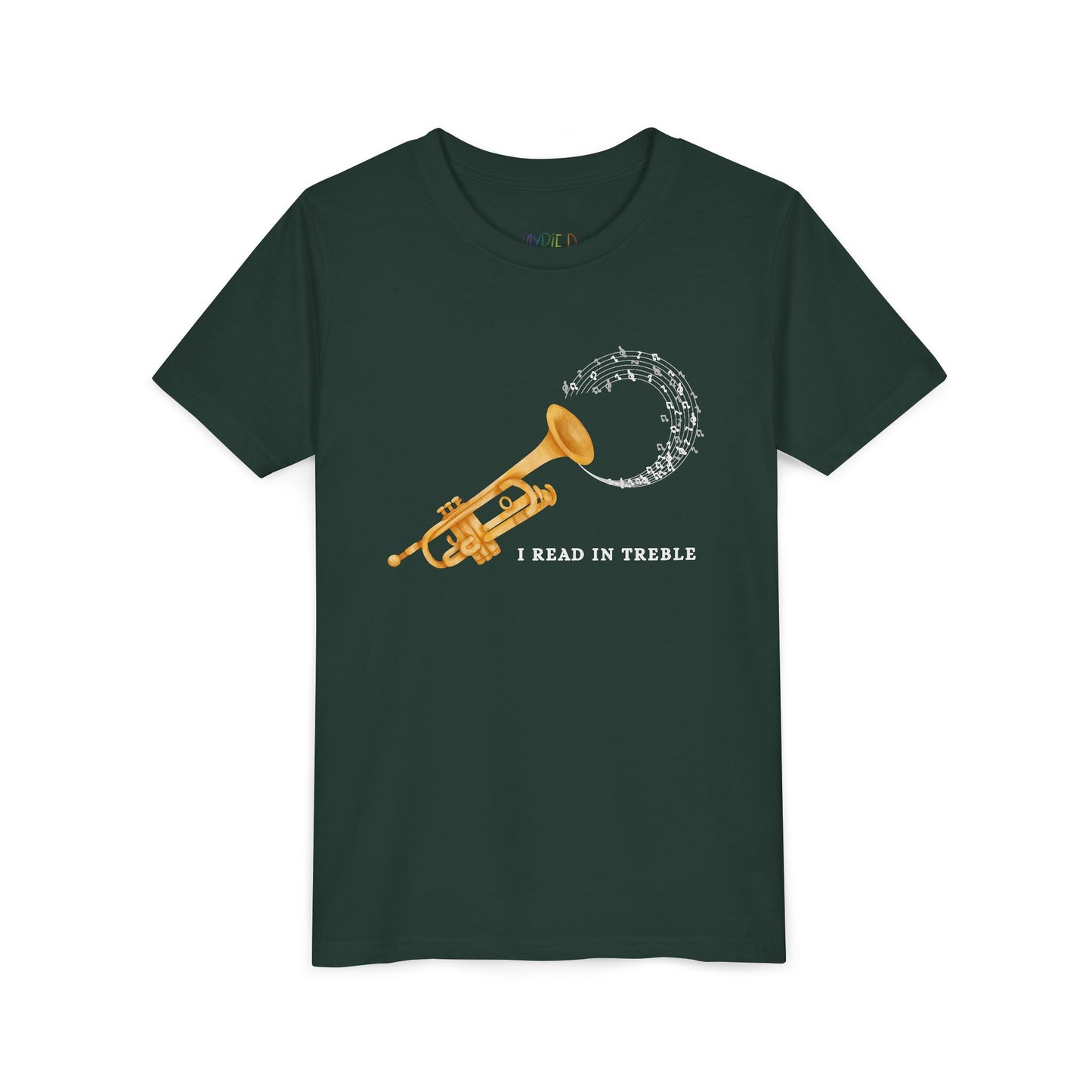 Youth I Read in Treble Tee – Musical Pun Shirt for Bookish Band Kids
