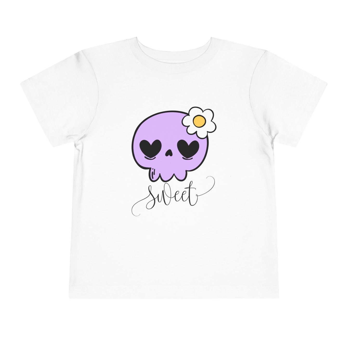 Toddler Sweet Skull Tee – Cute & Spooky Halloween Style