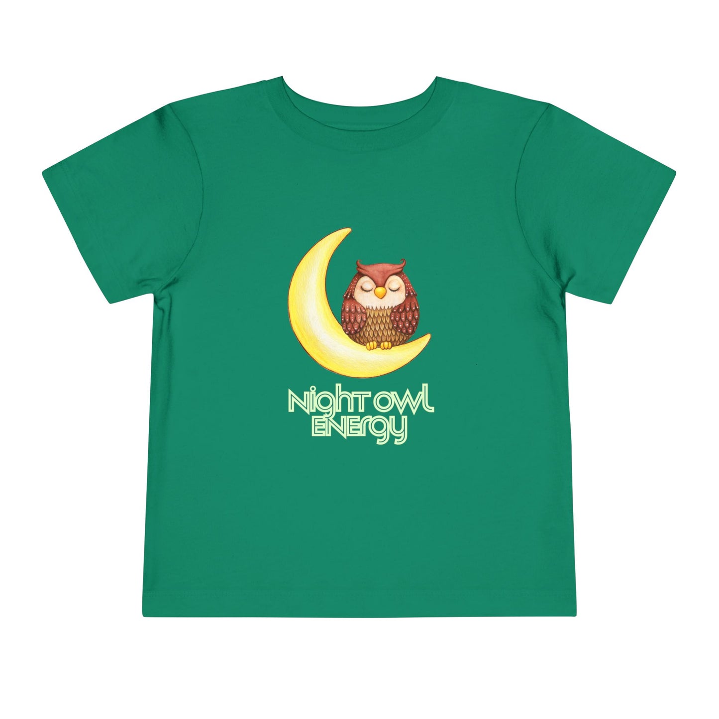 Toddler Night Owl Energy Tee – Sleepy Owl Shirt for Late-Night Littles