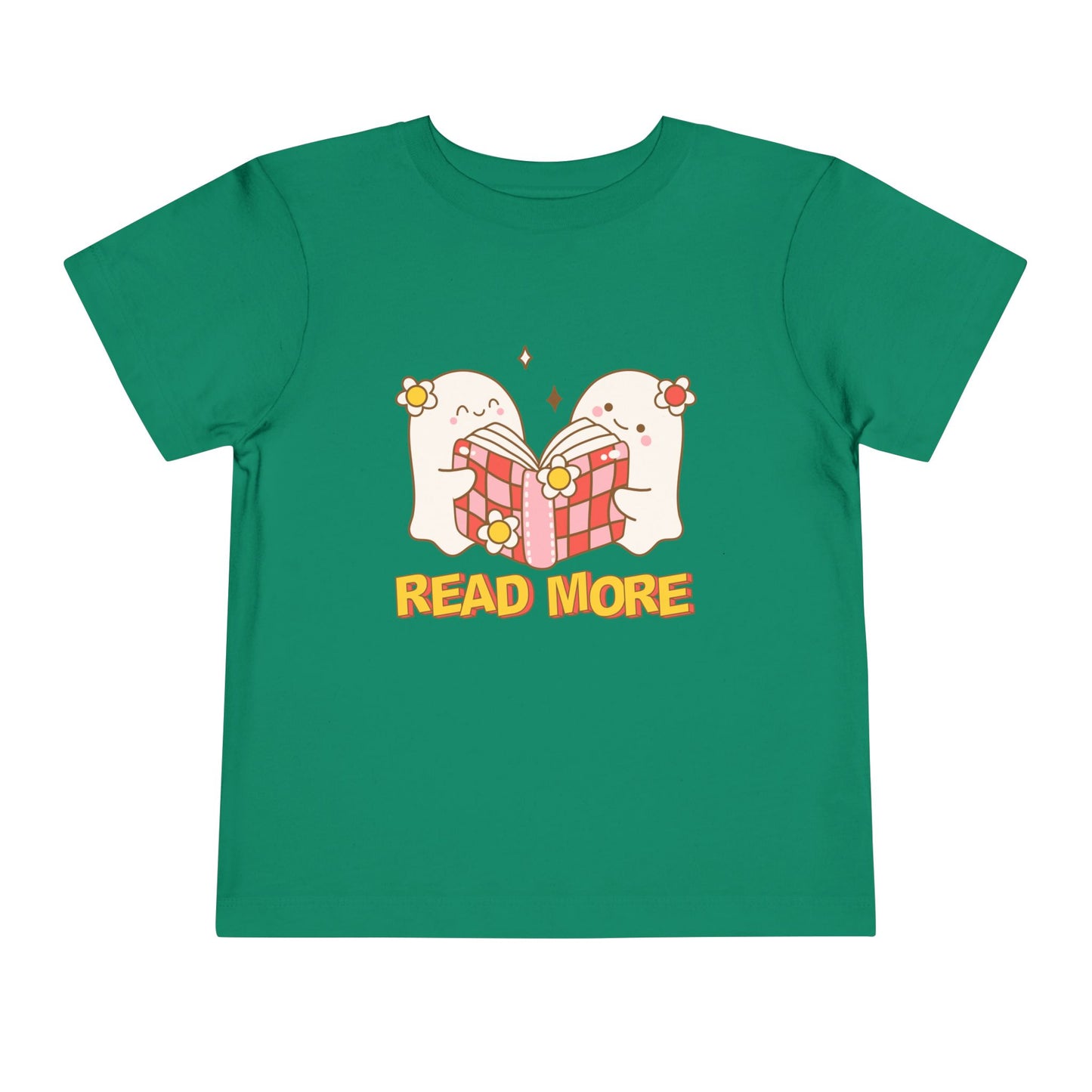 Toddler Boo Ghosts “Read More” T-Shirt – Cute Halloween Reading Shirt for Kids