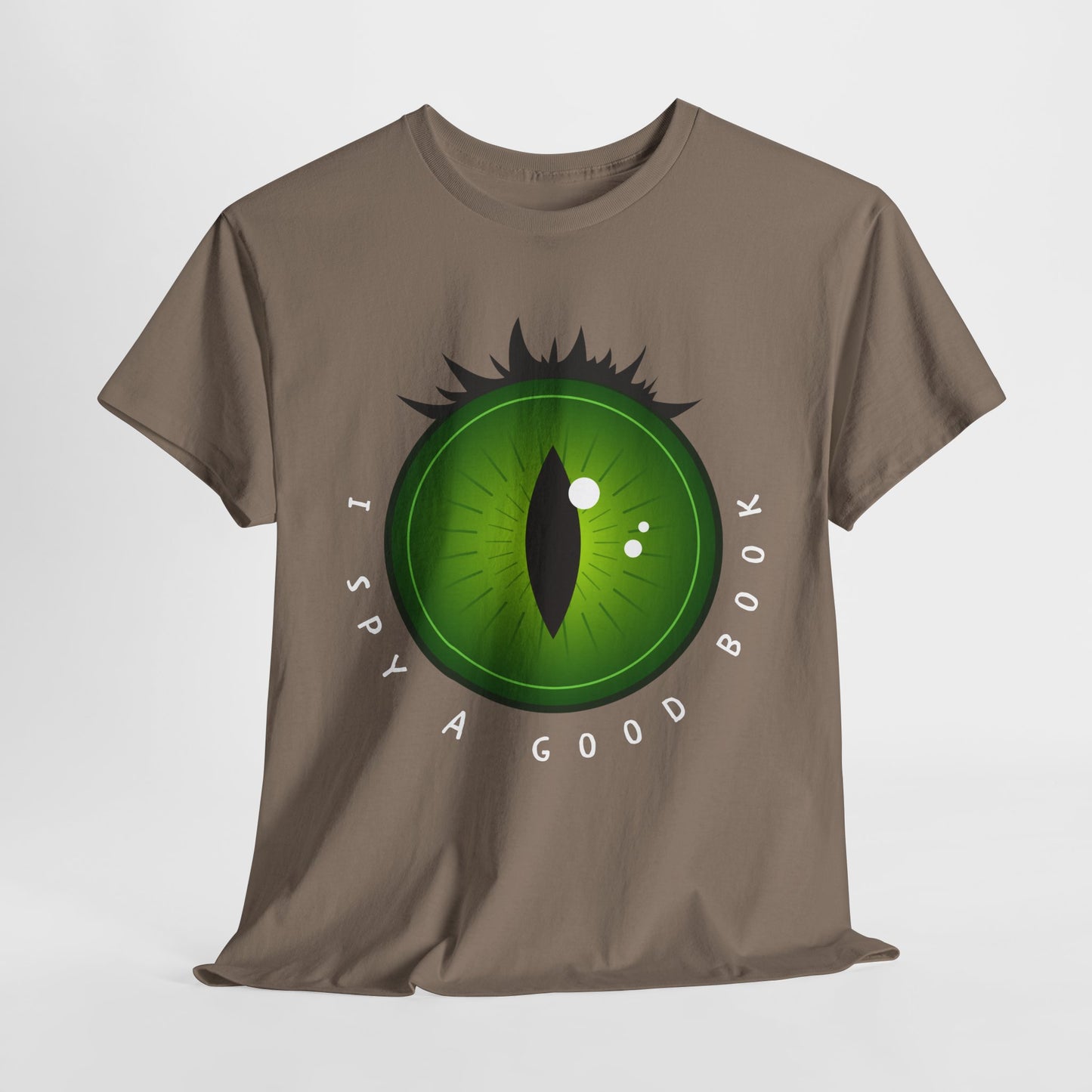 Teen/Adult Unisex “I Spy a Good Book” Reading Shirt – Bold Eyeball Tee for Book Lovers