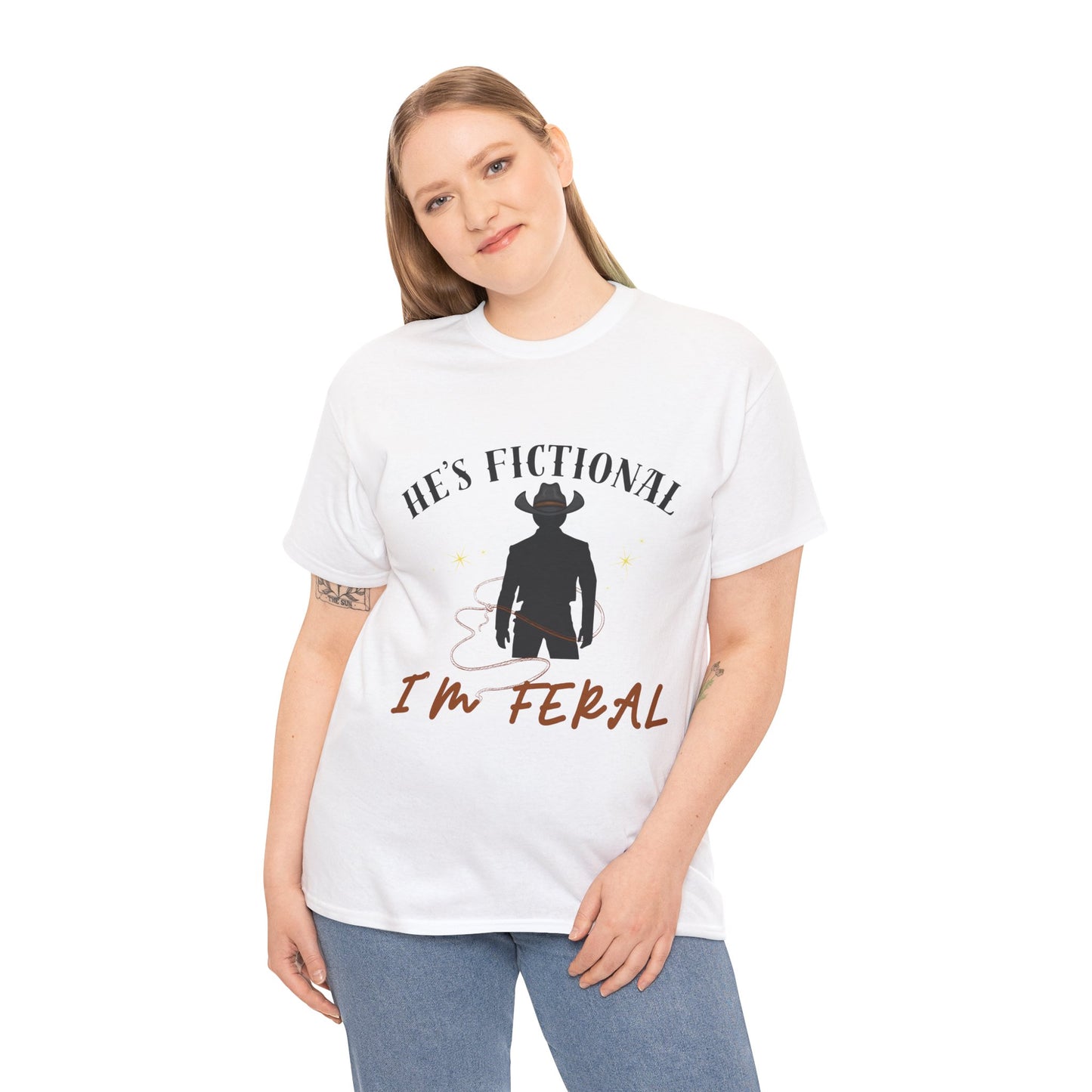 Teen/Adult Unisex Tee He’s Fictional, I’m Feral