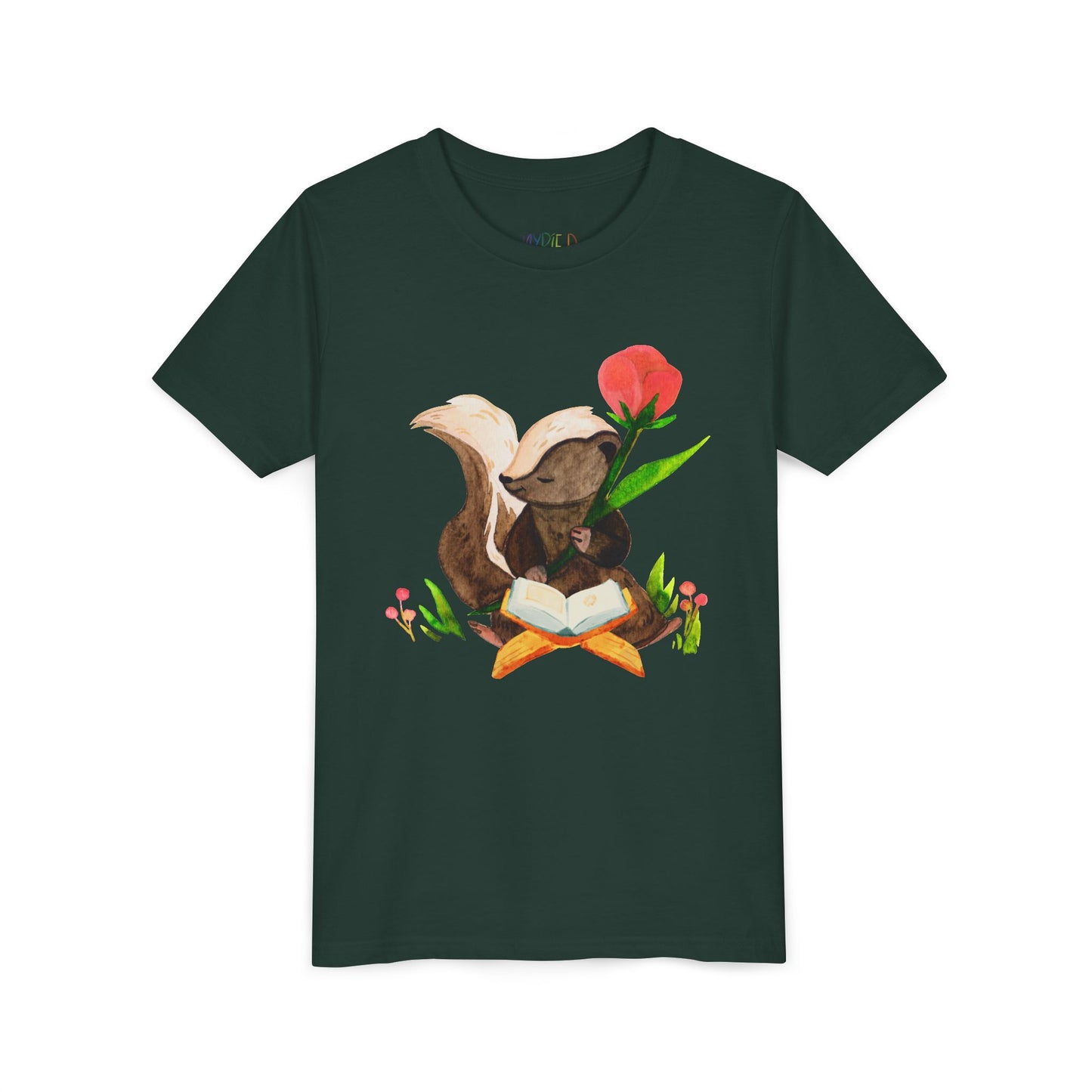 Youth Stop and Read the Stories Tee – Sweet Skunk Shirt for Gentle Bookworms