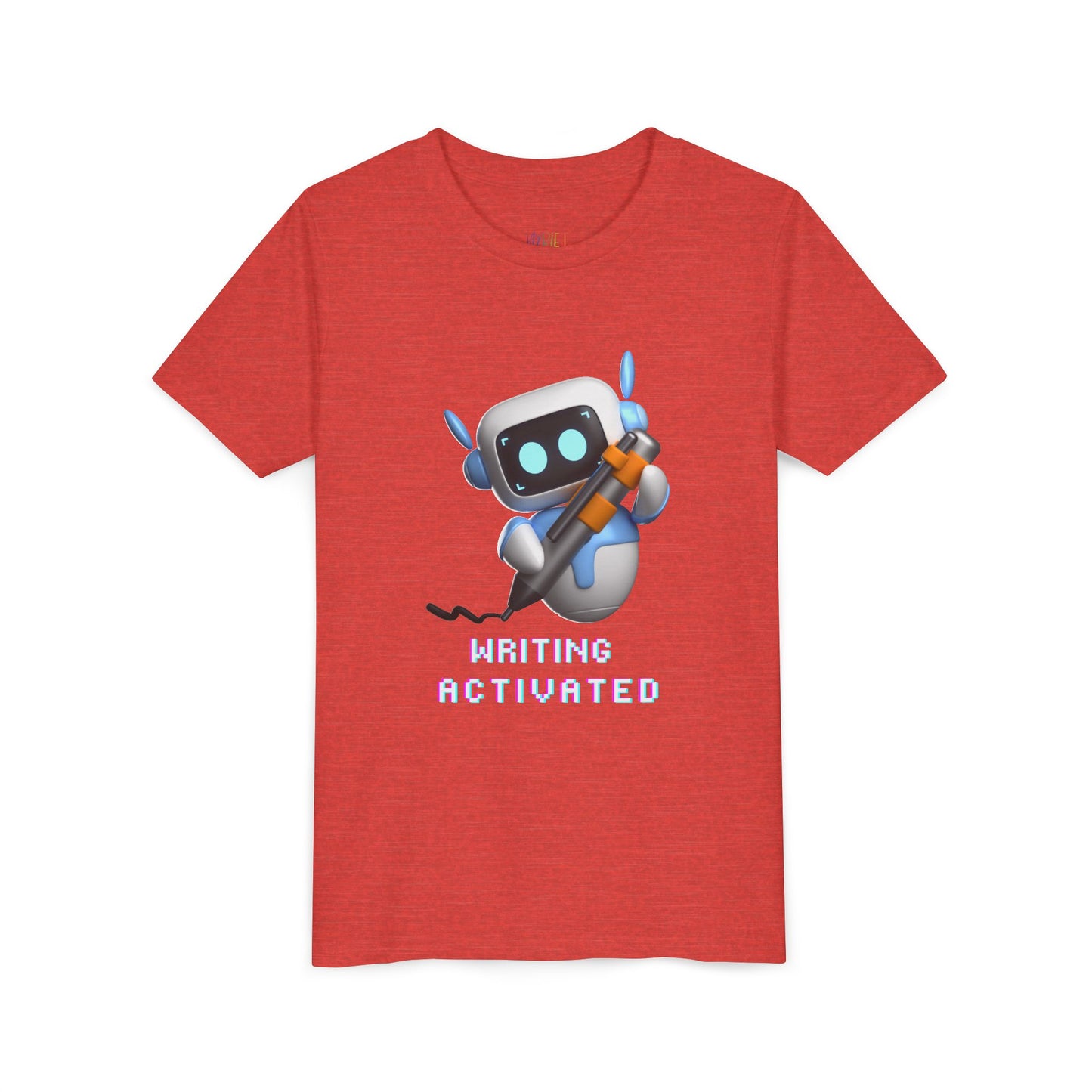 Youth Writing Activated Tee – Robot-Inspired Shirt for Creative Kids, For young writers ready to power up their pens!