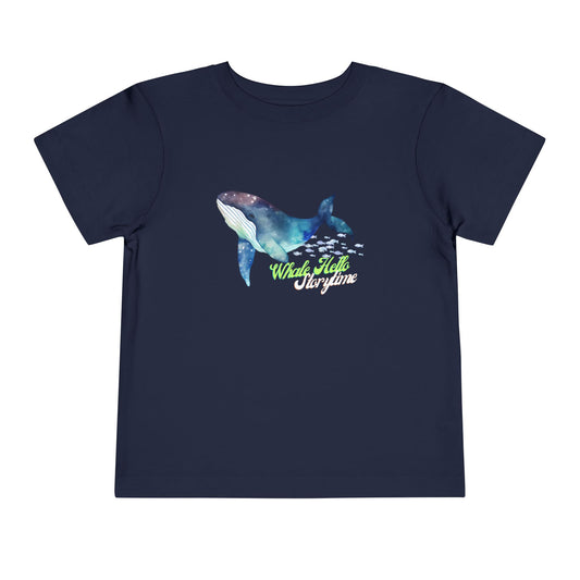 Toddler Whale Hello Storytime Tee – Cosmic Whale Shirt for Readers & Dreamers
