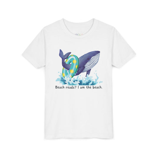 Youth Beach Reads? I Am the Beach Tee – Whale Shirt for Kids Who Make Waves