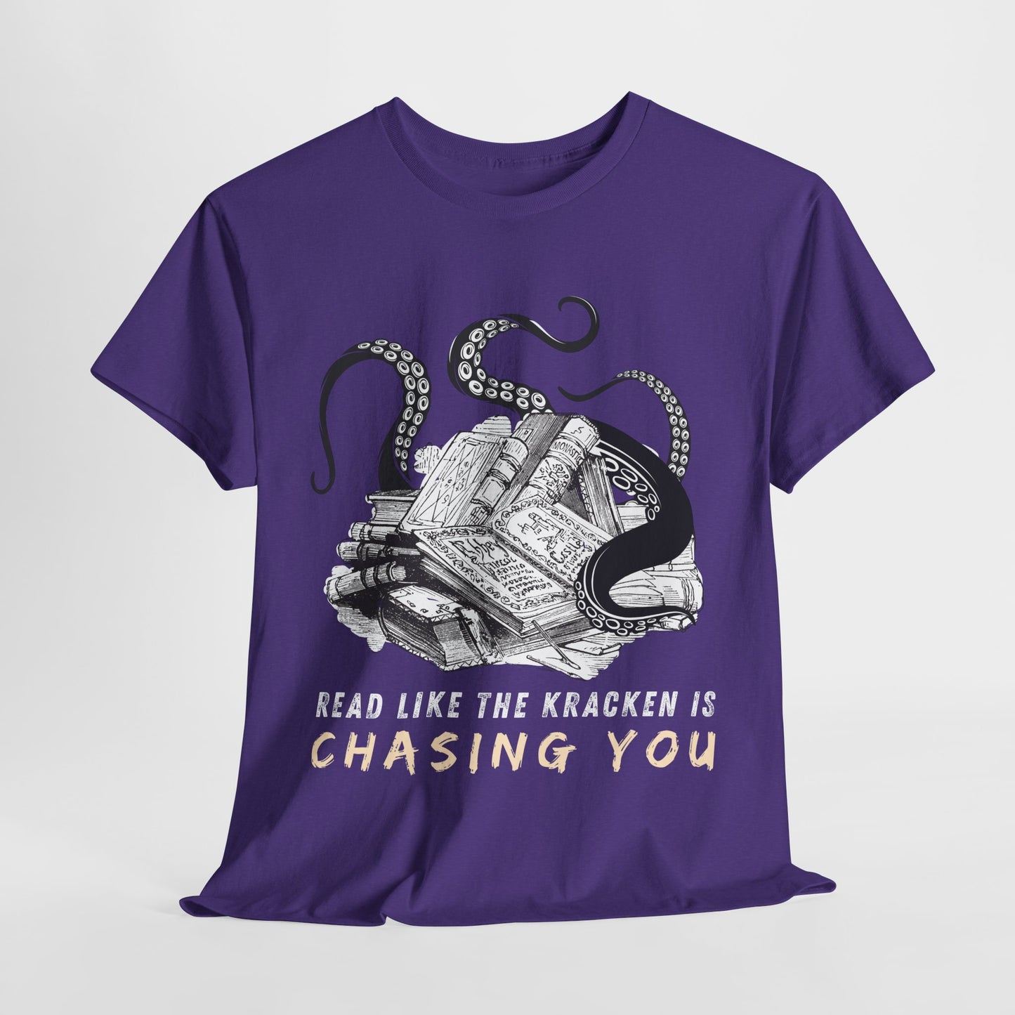 Teen/Adult Unisex “Read Like the Kraken Is Chasing You” Tee – Deep Sea Deadline Energy