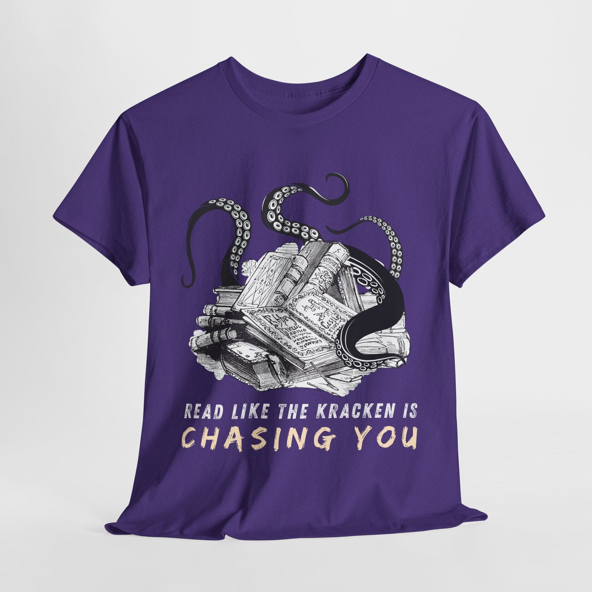 Teen/Adult Unisex â€œRead Like the Kraken Is Chasing Youâ€ Tee â€“ Deep Sea Deadline Energy Printify