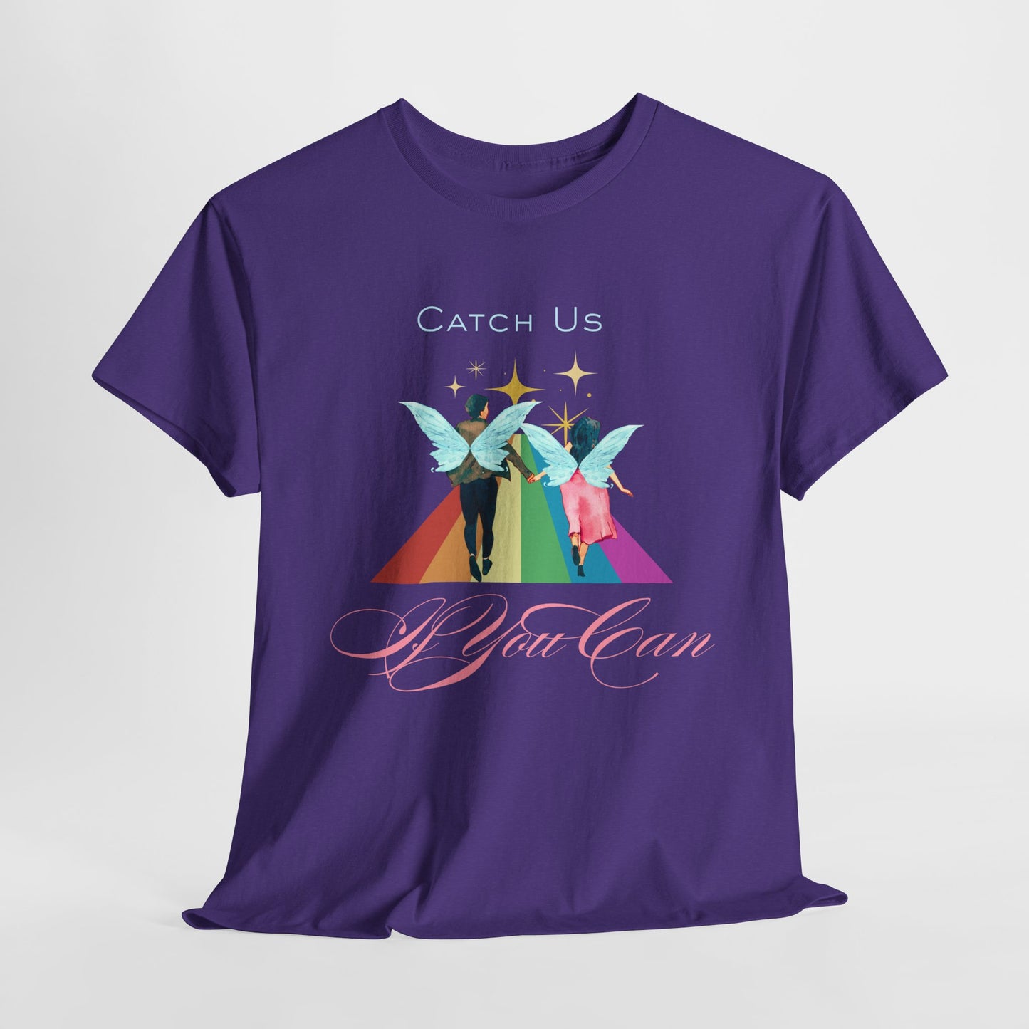 Teen/Adult Unisex Catch Us If You Can Tee – Playful Couples Shirt, Wedding Weekend or Everyday Adventure Apparel