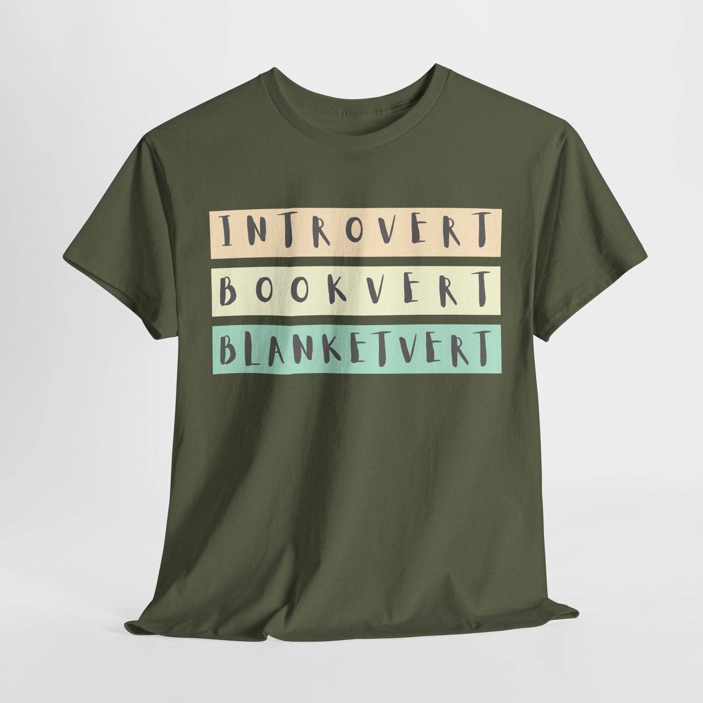 Teen/Adult Unisex Tee – Introvert. Bookvert. Blanketvert.