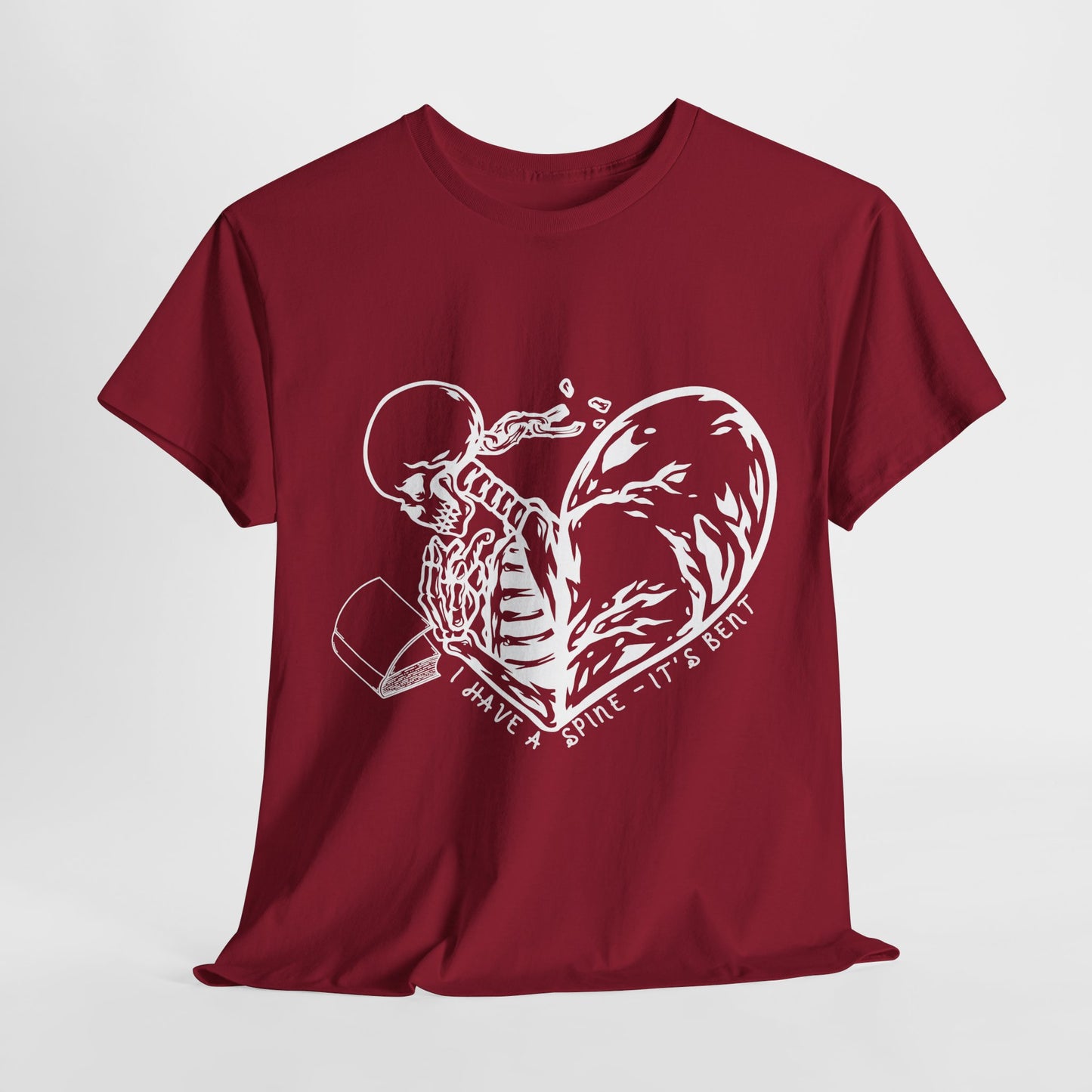Teen/Adult Unisex Skeleton Heart T-Shirt – “I Have a Bone to Pick” Gothic Graphic Tee