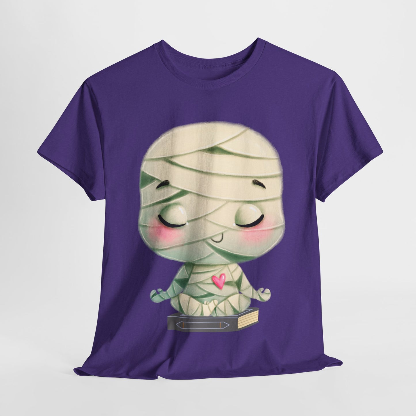 Teen/Adult Unisex Cute Mummy Reading Tee – Spooky Sweet Halloween Book Lover Shirt