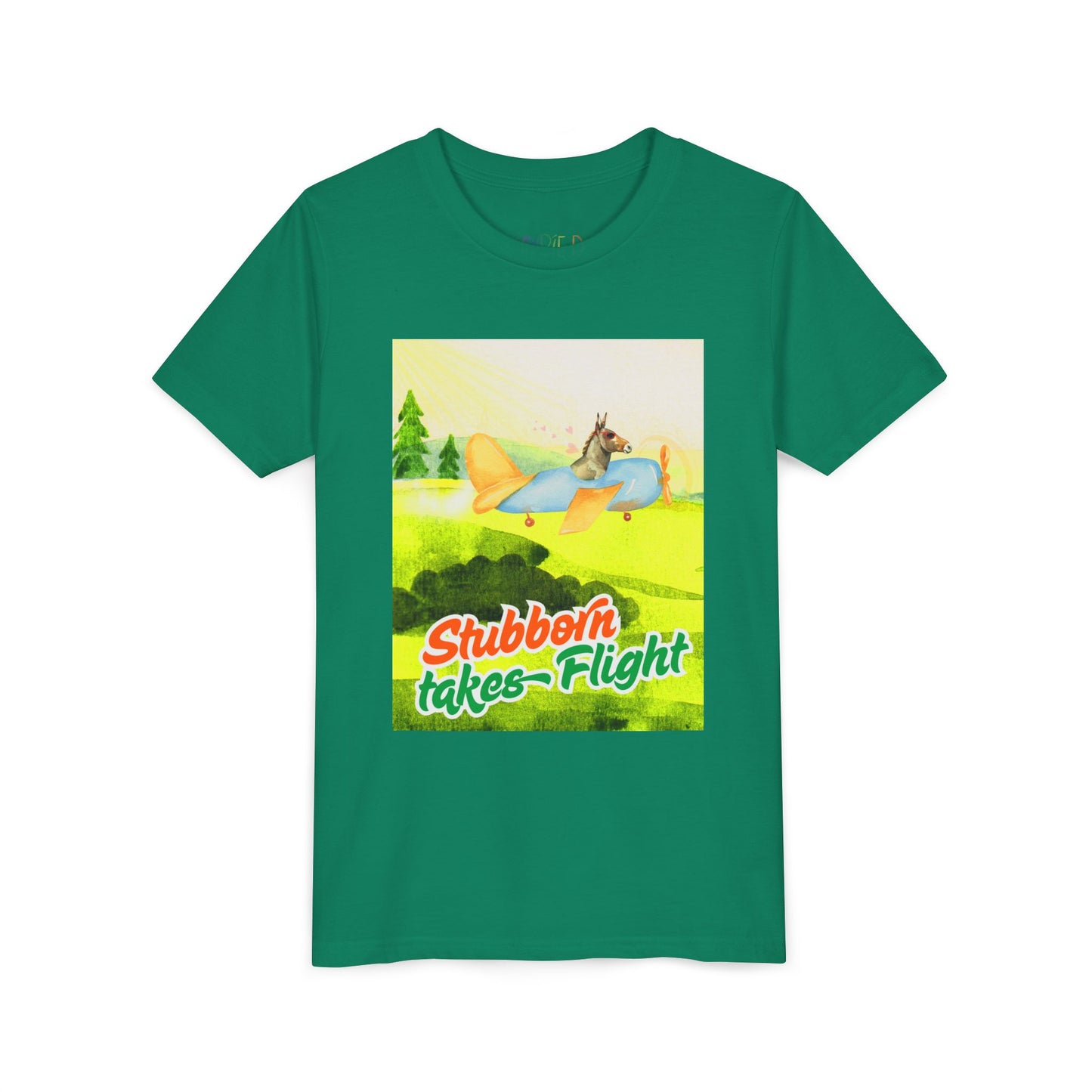 Youth Stubborn Takes Flight – Donkey Determination Tee
