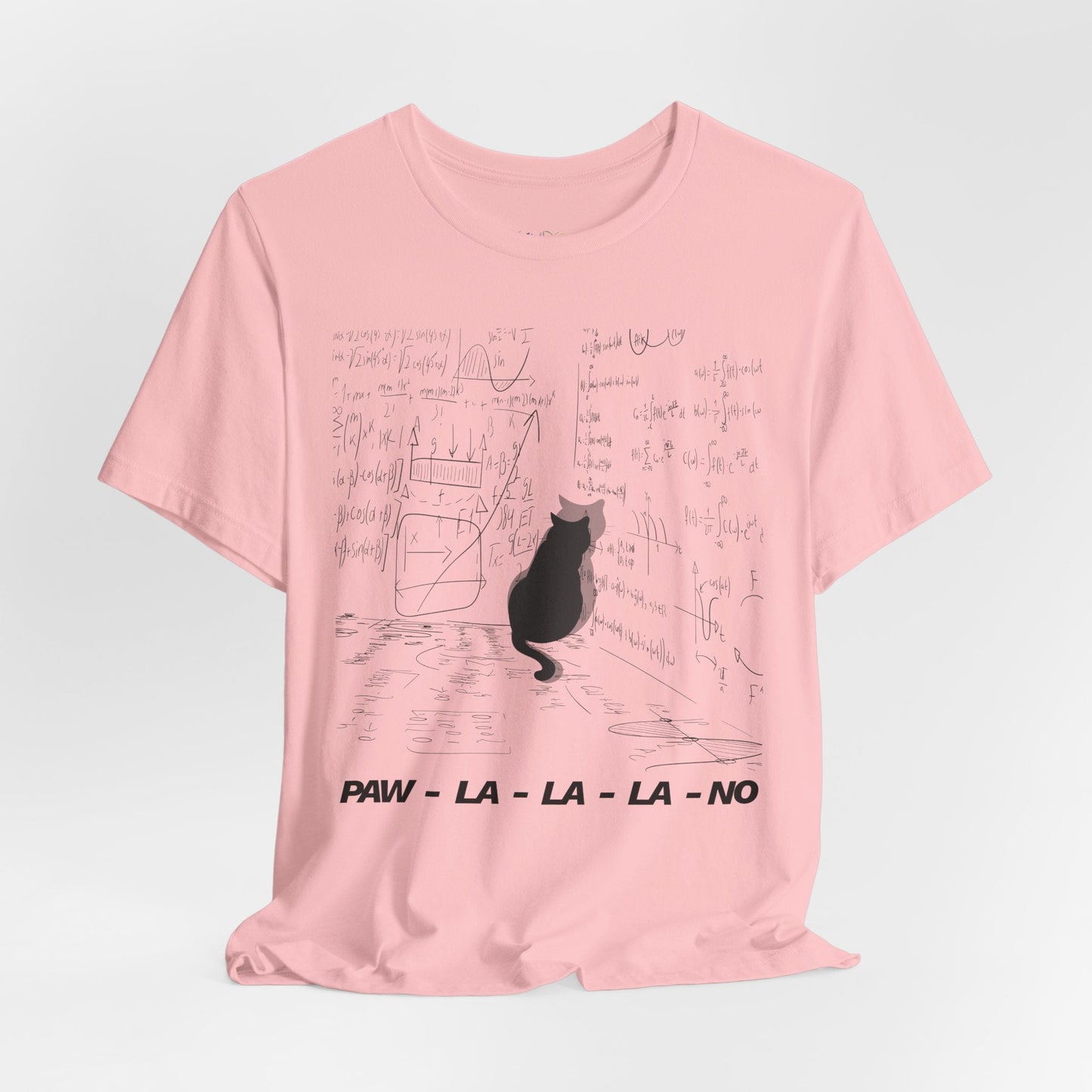 Teen/Adult Unisex Paw-La-La-La-No T-Shirt â€“ Cat Christmas Humor Design Printify