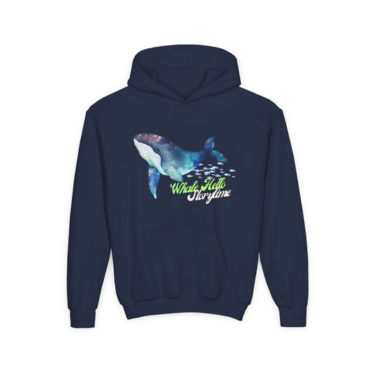 Youth Whale Hello Storytime Hoodie – Dive Into Reading Fun!