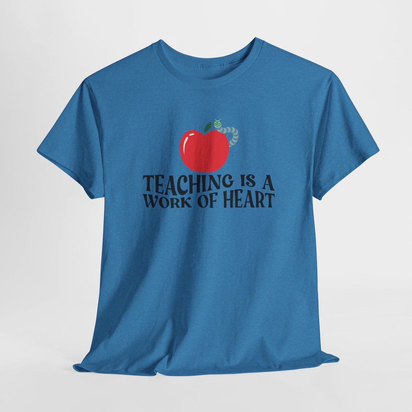 Teen/Adult Unisex Teaching Is a Work of Heart – Apple Tee for Teachers