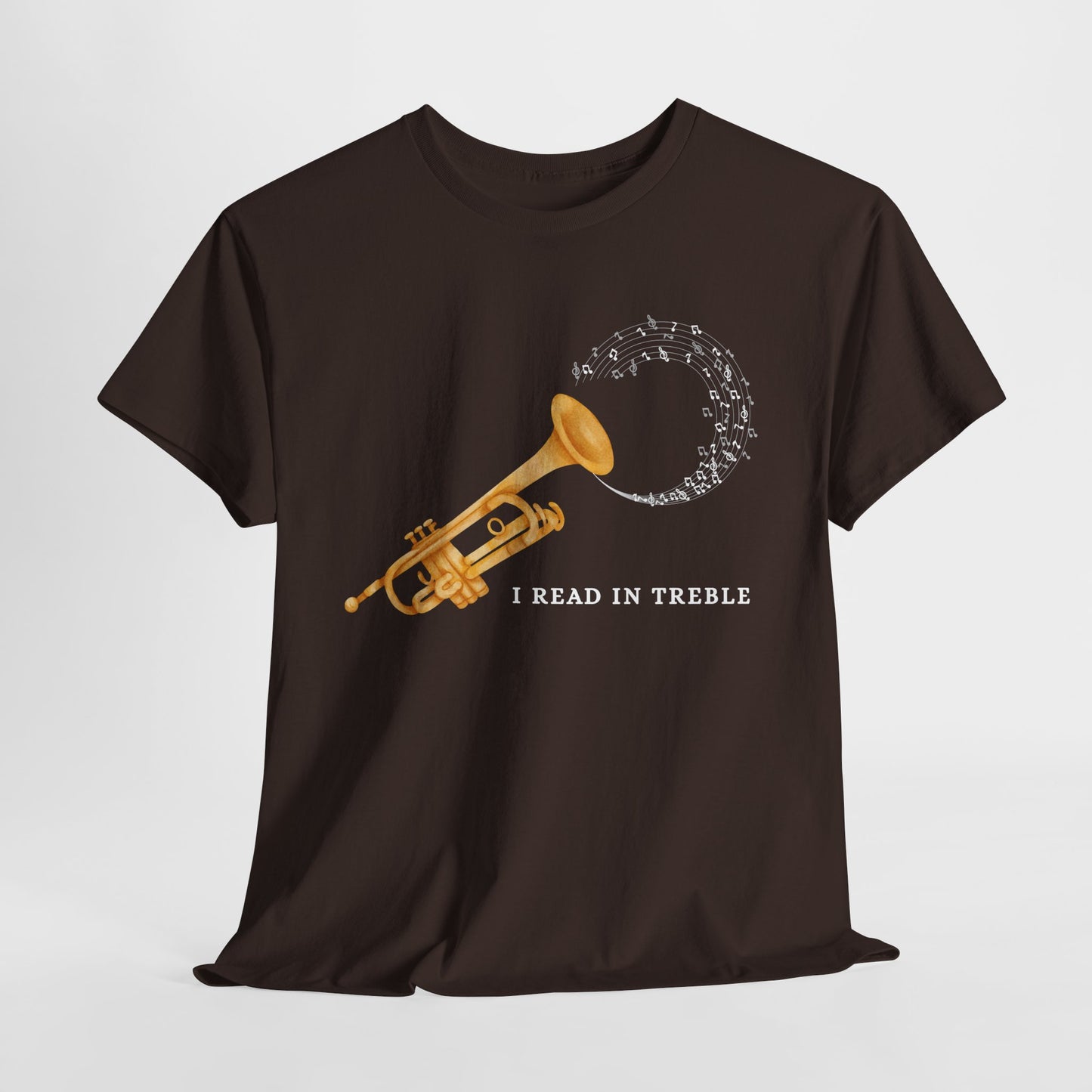 Teen/Adult Unisex I Read in Treble Tee – A Punny Pick for Music & Book Lovers