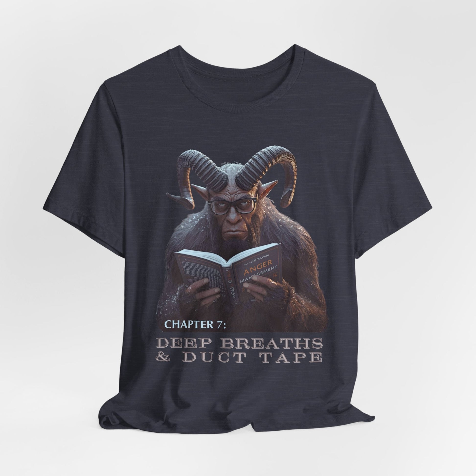 Teen/Adult Unisex Deep Breaths & Duct Tape T-Shirt â€“ Krampus Holiday Humor Design Printify